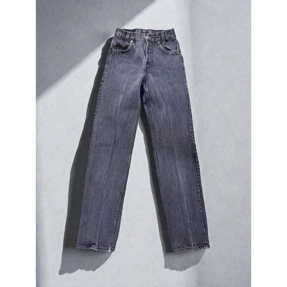 Vintage Levi's 701 Student Black Gray Denim 1985 24x32 100% Cotton 24x32 - Picture 1 of 5